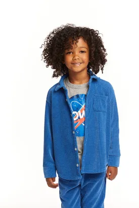Long Sleeve Peacock Button Down Collar Shirt