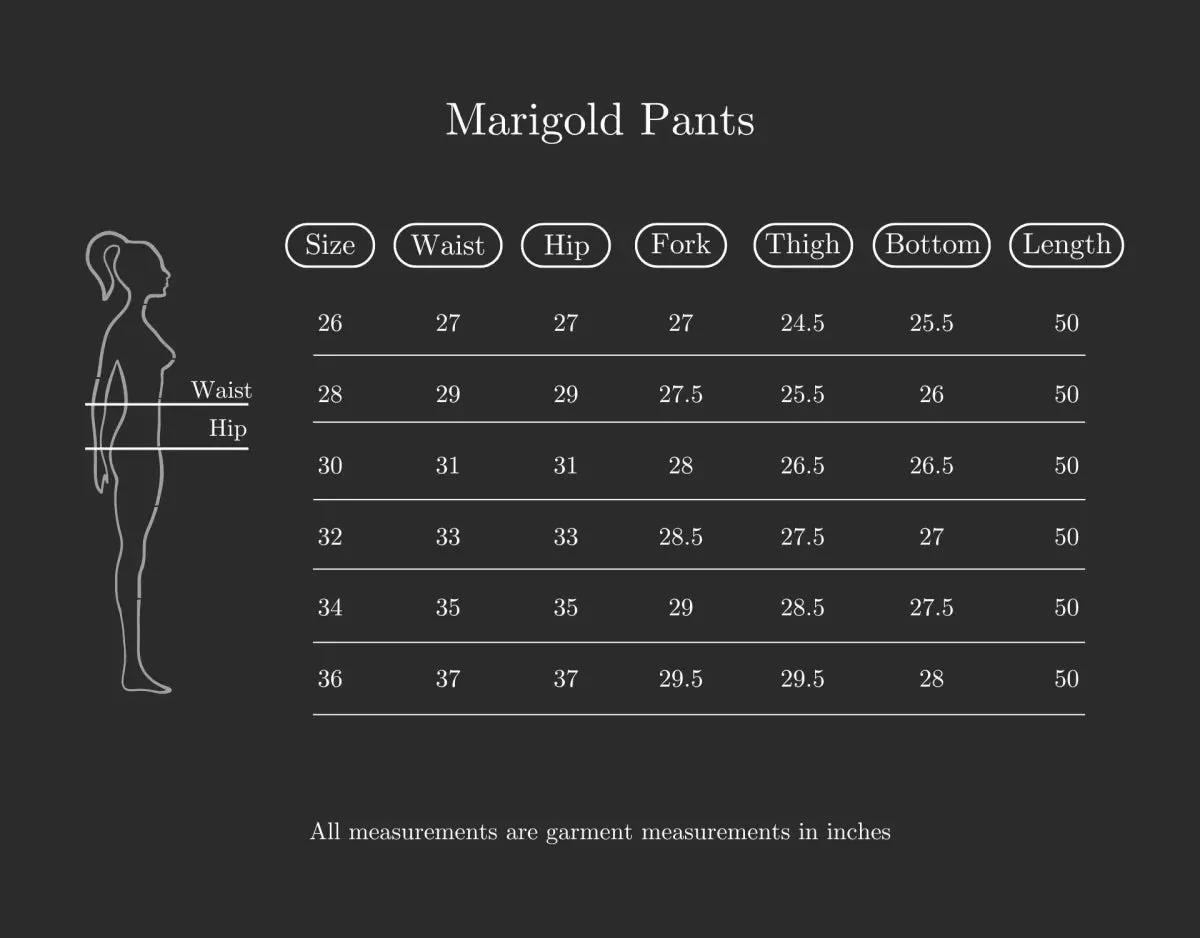 Marigold Pants - Mustard - Hemp Tencel