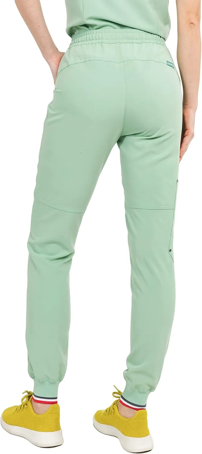 Mediclo Women's Medical Scrub Pants - Catalina Jogger 7 Pockets Eco Friendly Sustainable FYSEL Fabric Tapered Leg Workwear