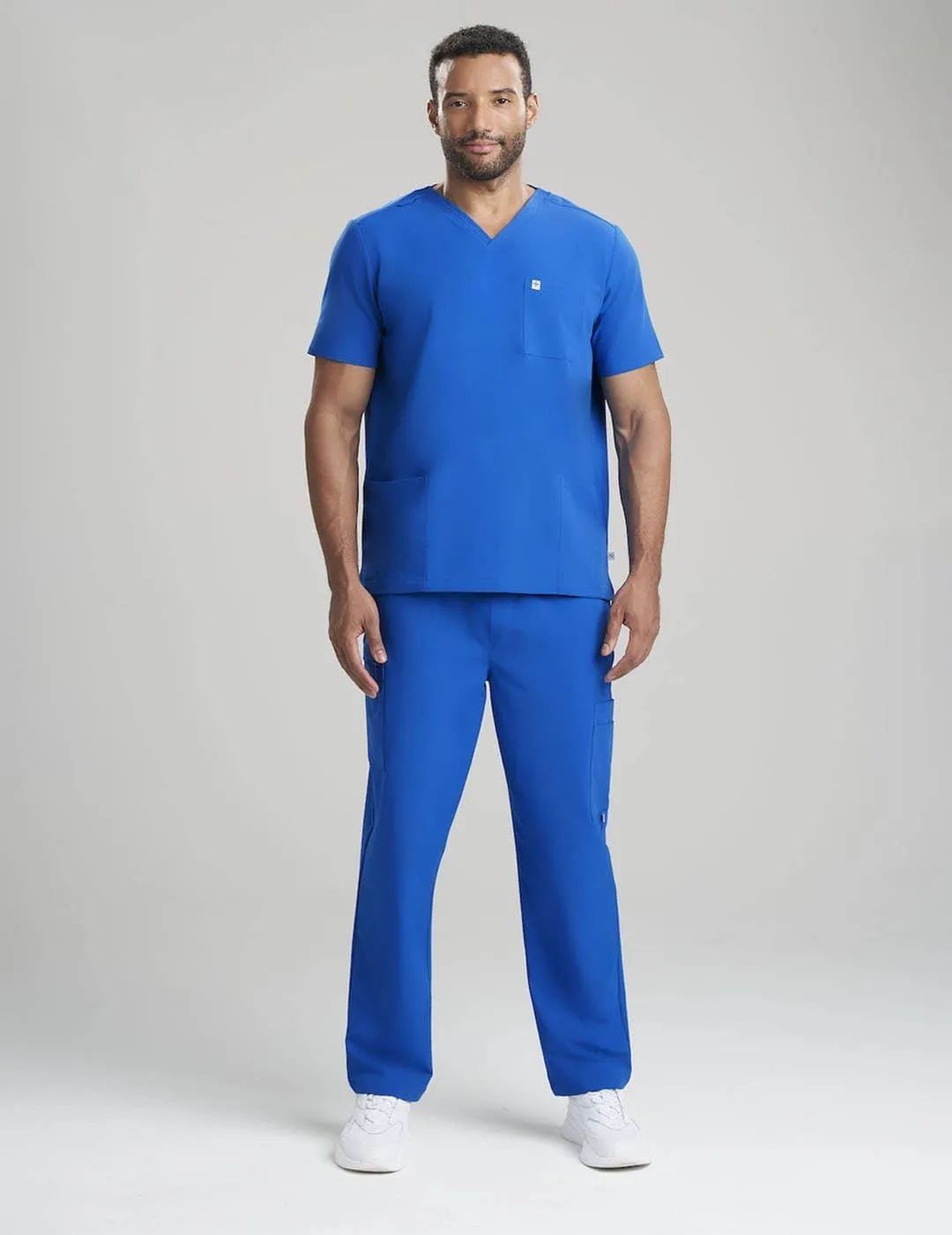 Mens 3-Pocket V-Neck Scrub Top