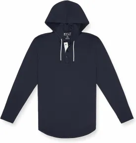 Performance Drop-Cut Circuit Long Sleeve Men's Shirt - Classic Fit, Hoodie with Adjustable Drawcord - Lightweight