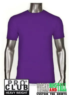 Purple Pro Club Short Sleeve Heavyweight Premium T Shirt