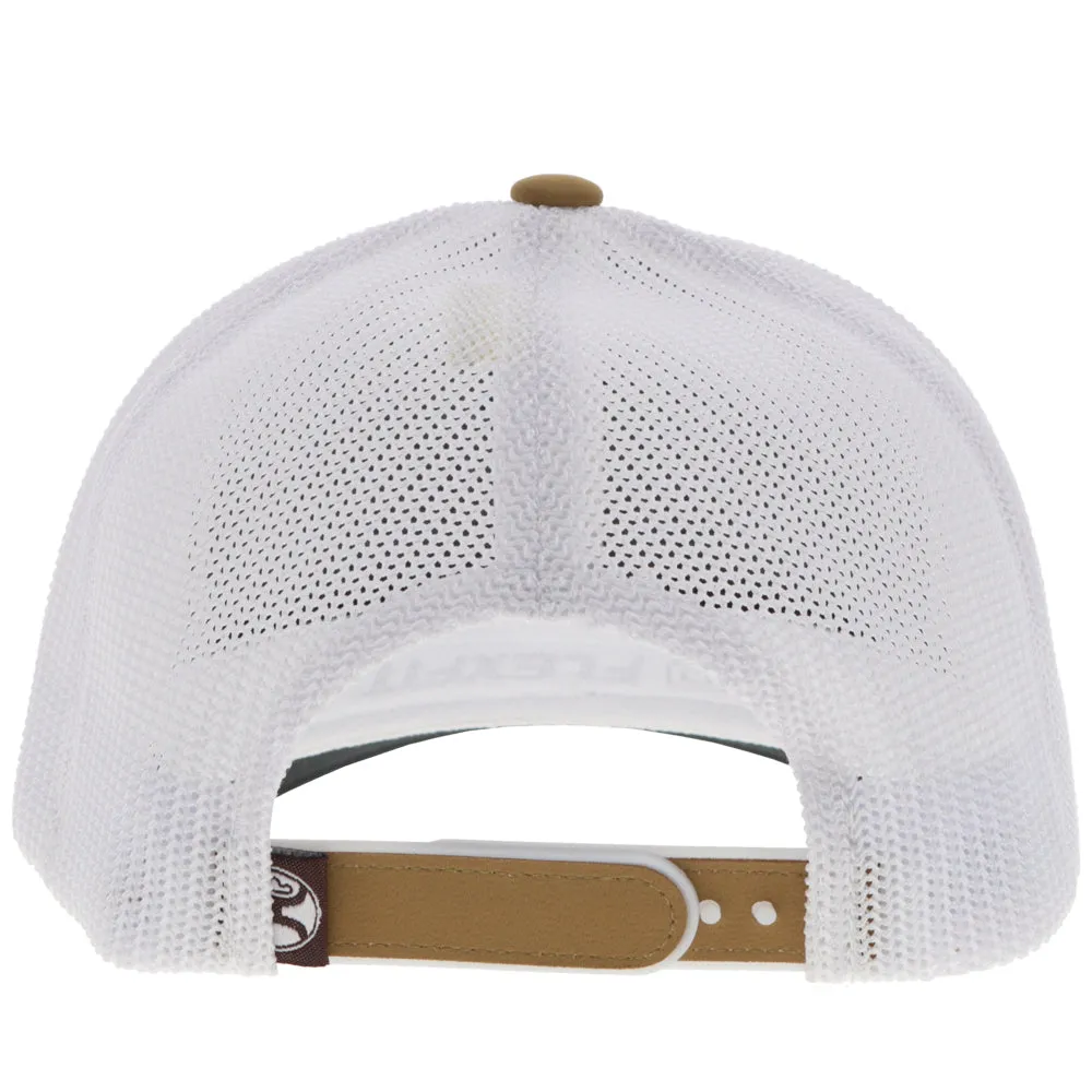 "Habitat" Hat Tan/White w/Multi Color Patch