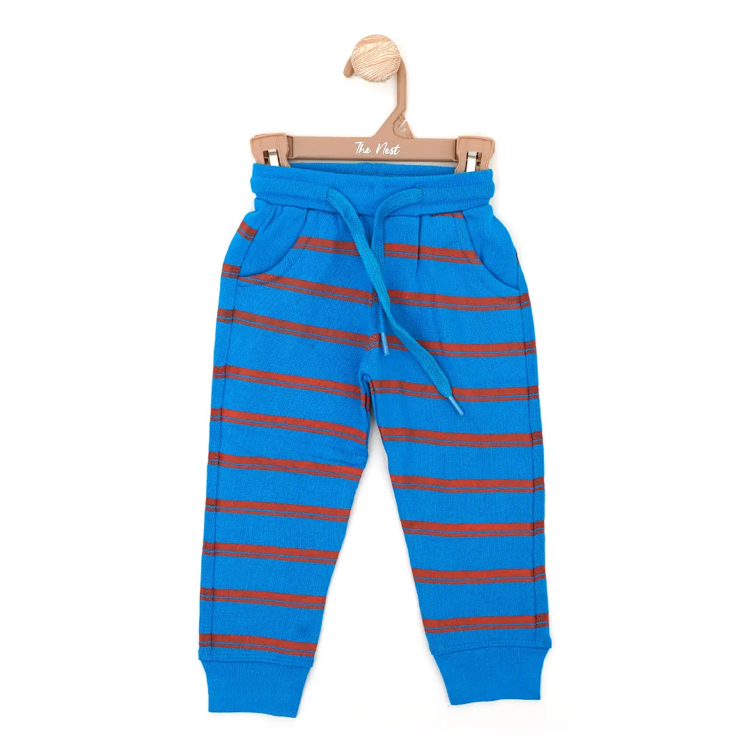 Red-Lined Blue Baby Trousers