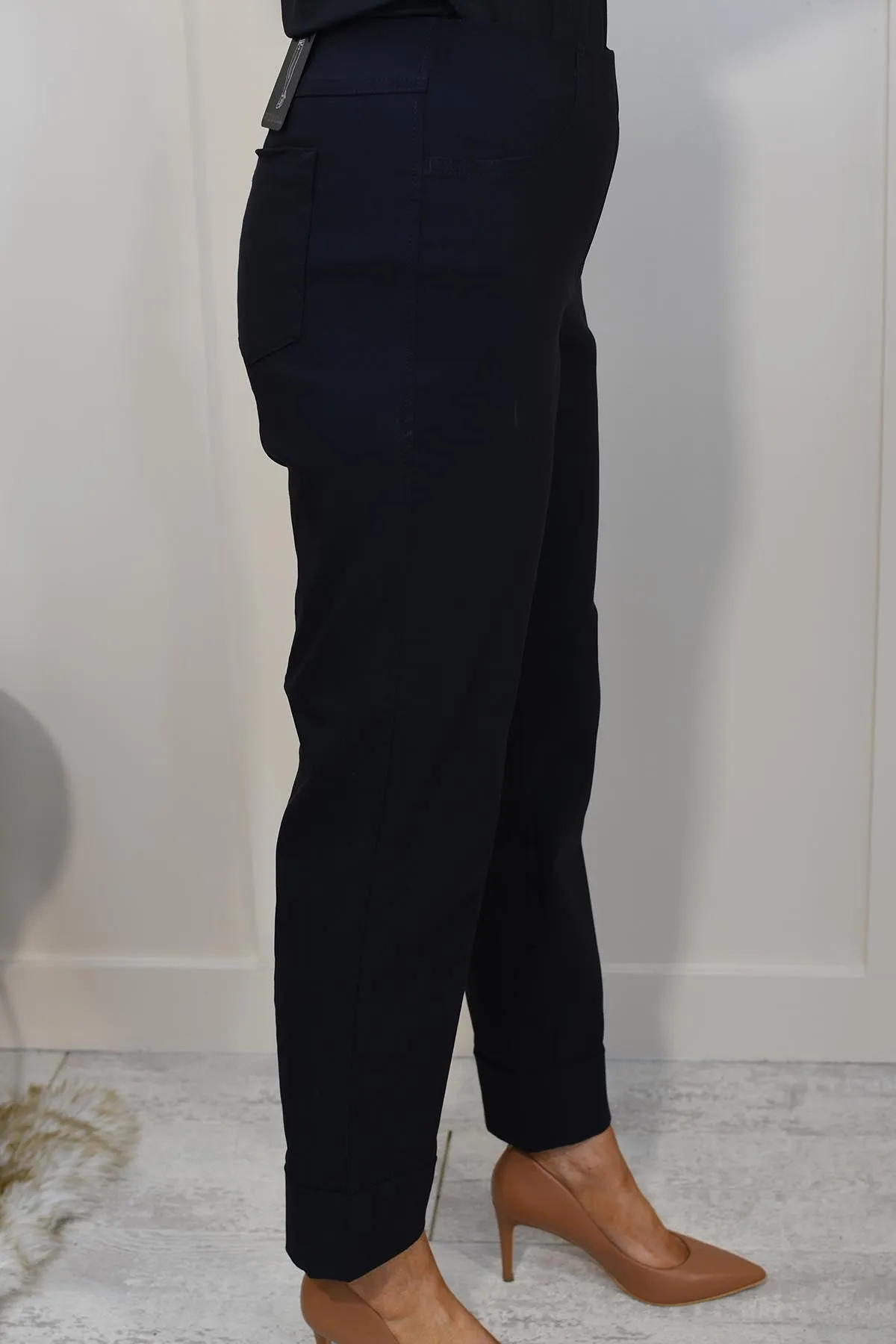 Robell Bella Navy 7/8 Trousers - 51568 5499 69