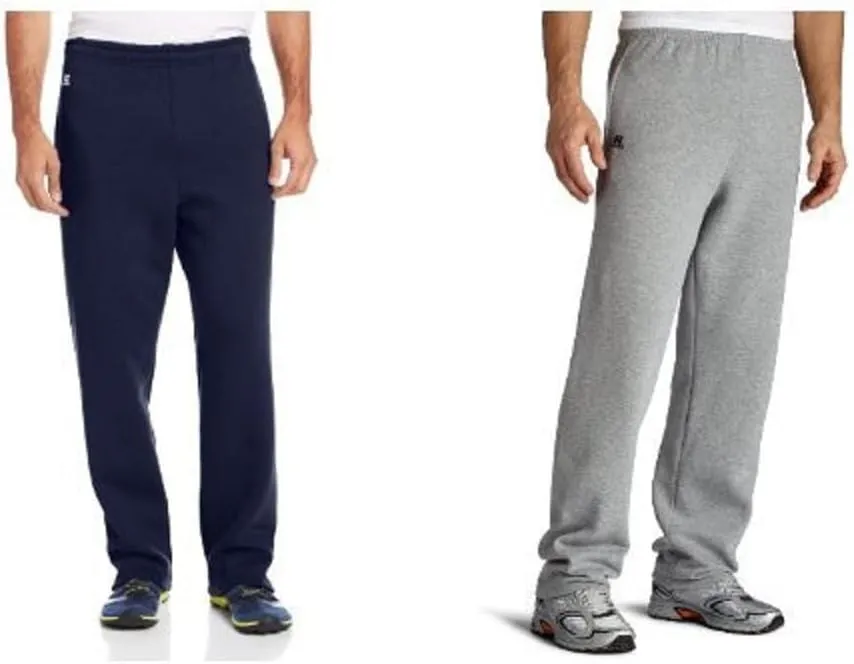 Russell Athletic Men's Dri Power Fleece Open Bottom Sweatpants with Pockets, Relaxed Fit, Moisture Wicking