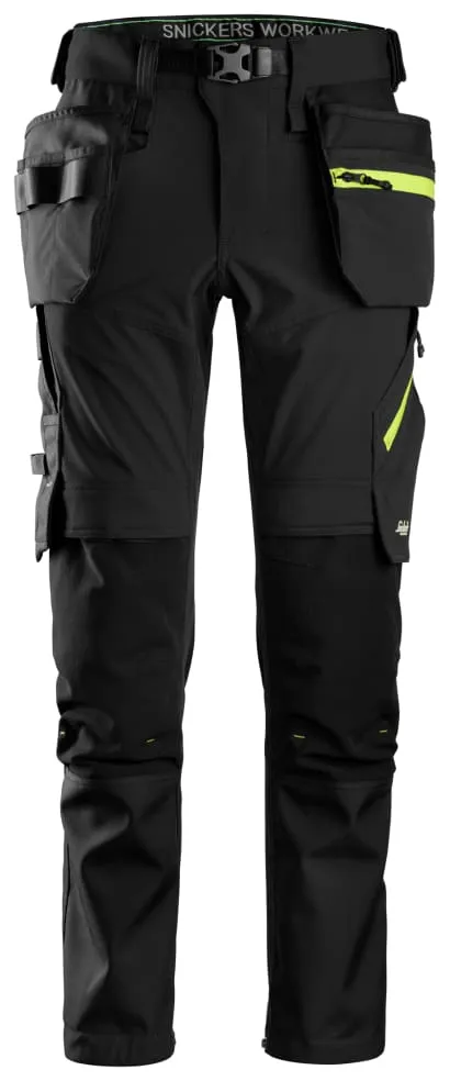Snickers 6940 Flexiwork Softshell Elite Stretch Work Trousers With Holster Pockets