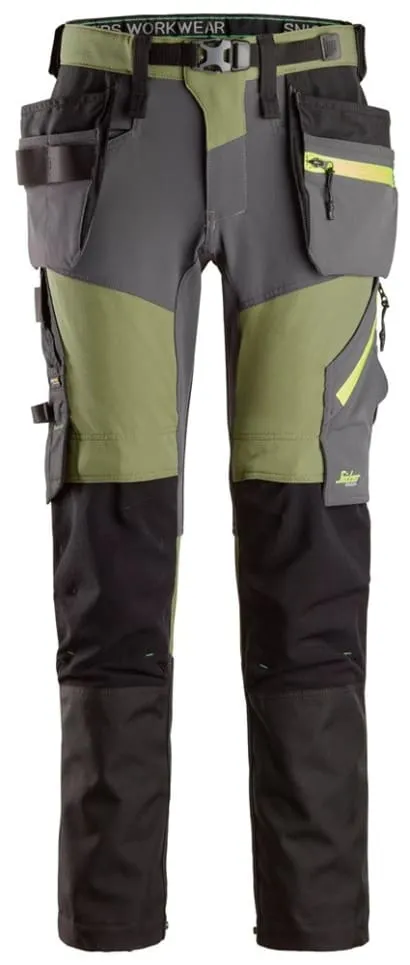 Snickers 6940 Flexiwork Softshell Elite Stretch Work Trousers With Holster Pockets