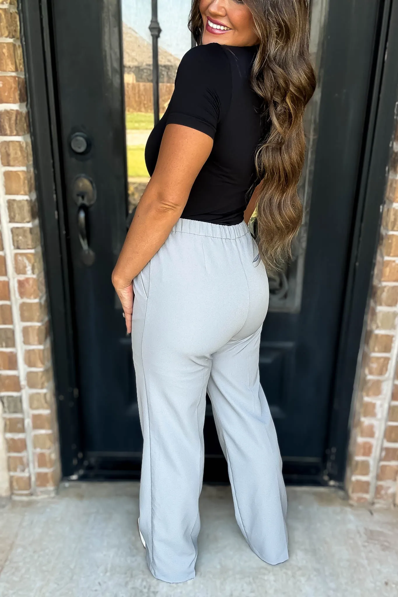 State Of Mind Grey Stone Full-Length Vertigo Blazer Pants