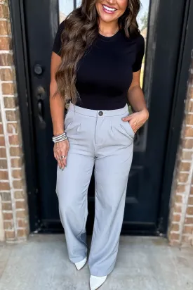 State Of Mind Grey Stone Full-Length Vertigo Blazer Pants