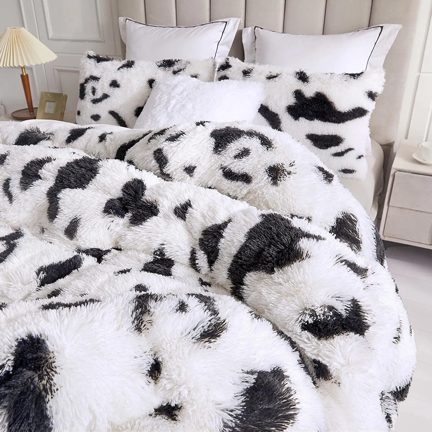 The Softy Cow Print Bed Set