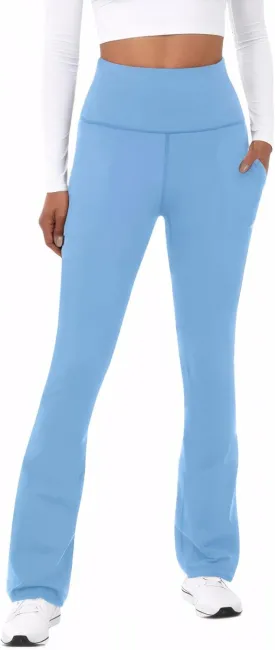 TOPYOGAS Womens Flare Yoga Pants High Waist Tummy Control Bootcut Flare Leggings Workout Wide Leg Pants with Pockets