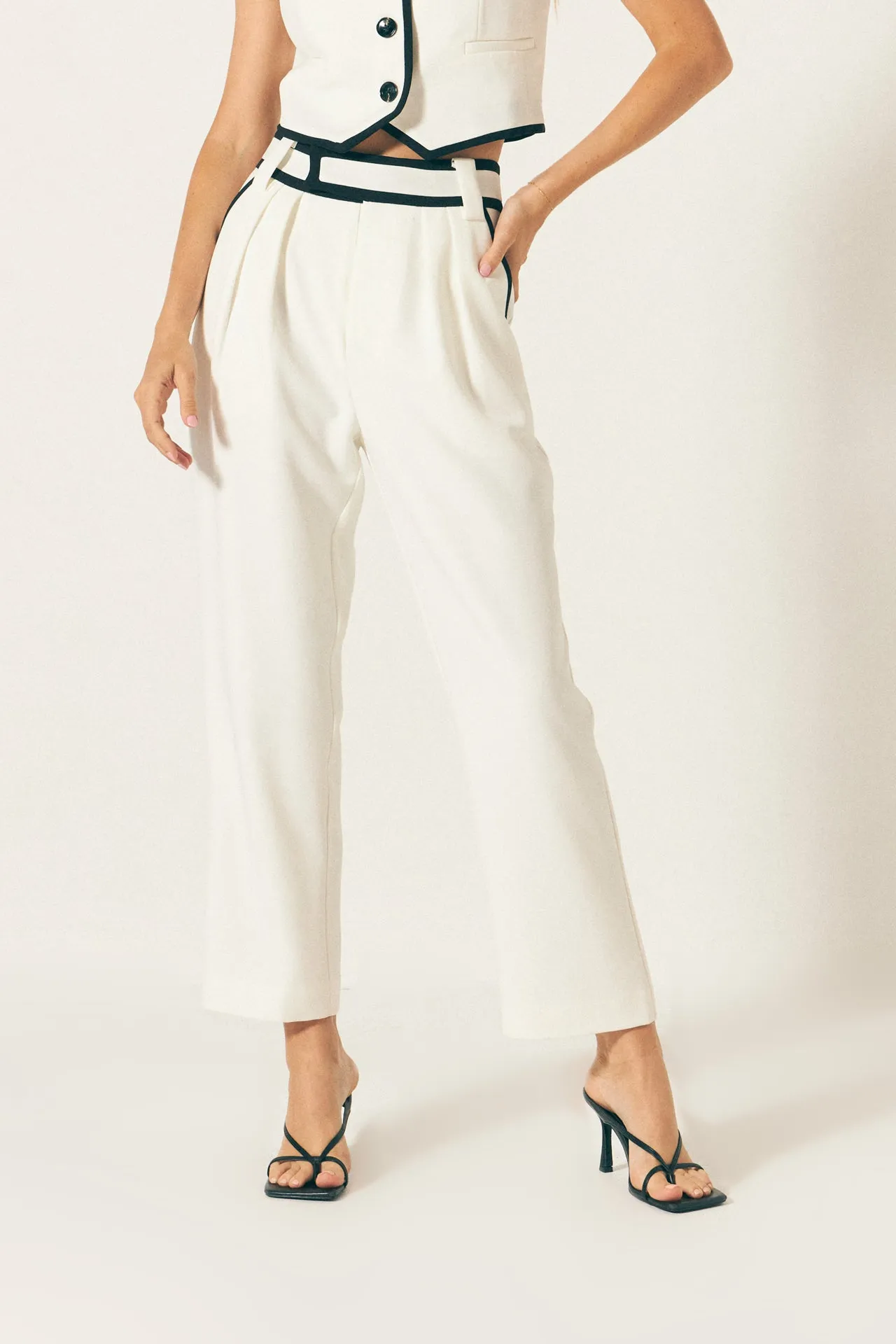 Trousers with Binding Detail
