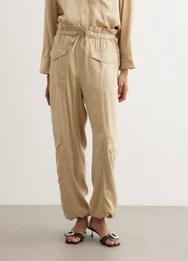Washed Satin Pocket Pants