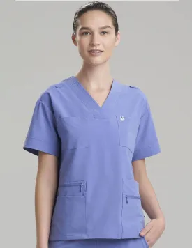 Womens 8-Pocket V-Neck Scrub Top - Ceil