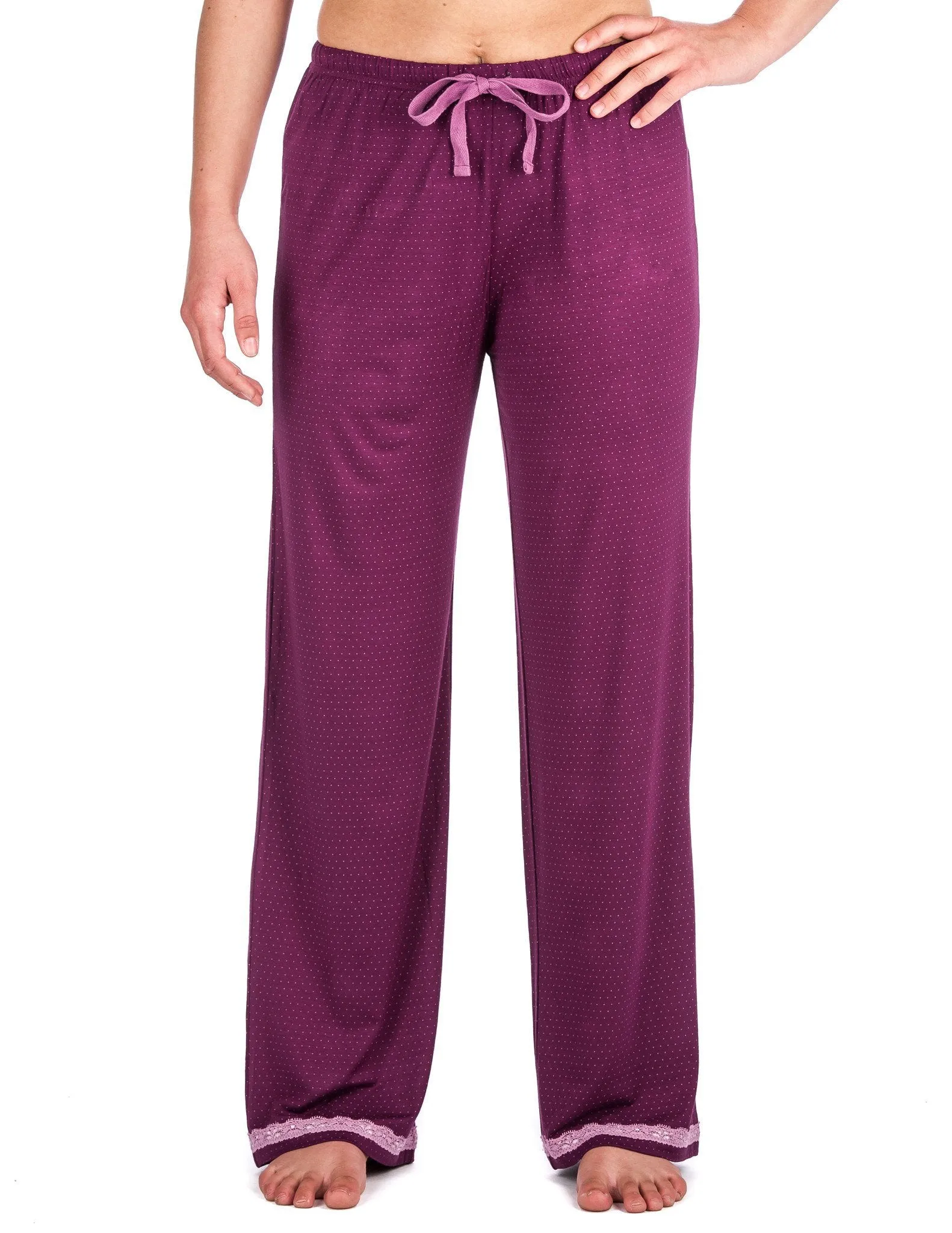 Women's Cool Knit Lounge Pants - Pindots Purple