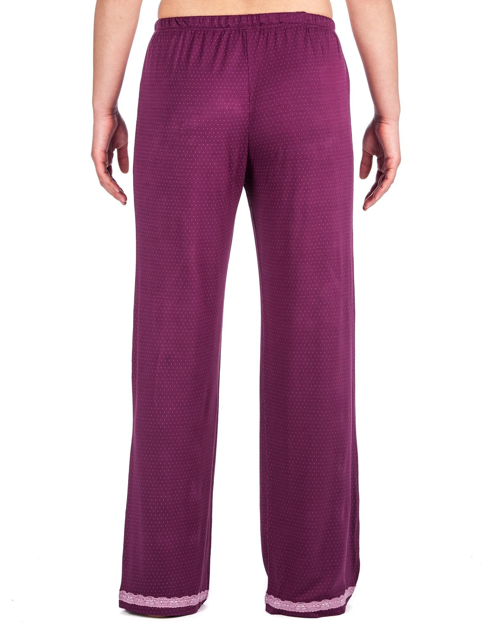 Women's Cool Knit Lounge Pants - Pindots Purple